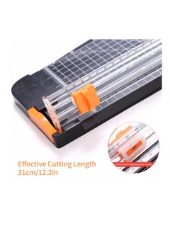 Y&D Portable A4 Paper Cutter, 12.2 Inch Cut Length Desktop Trimmer with Security Cutter Head Side Ruler for Craft Photos Cards Scrapbooking Office Home Supplies  - Image 3