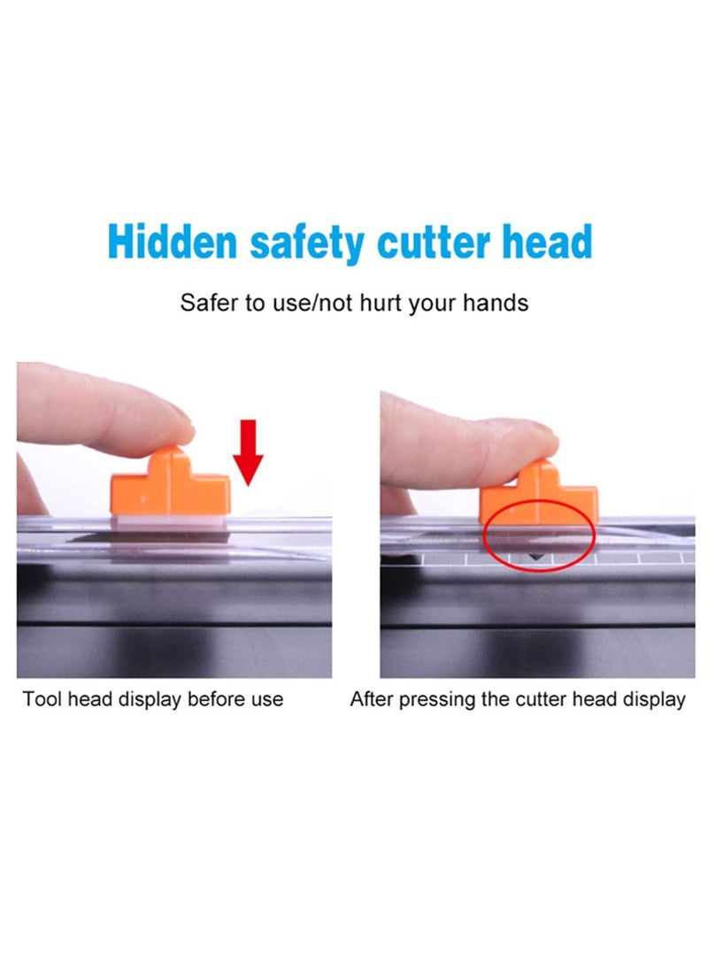 Y&D Portable A4 Paper Cutter, 12.2 Inch Cut Length Desktop Trimmer with Security Cutter Head Side Ruler for Craft Photos Cards Scrapbooking Office Home Supplies  - Image 4