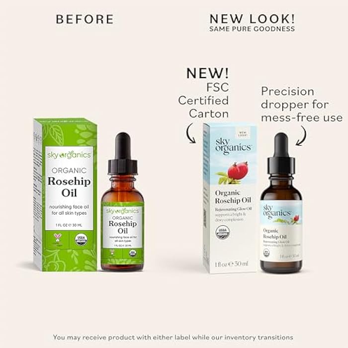 Sky Organics Organic Rosehip Oil (1oz) Cold-Pressed Rosehip Seed Oil, Anti-aging Face Oil, Antioxidant Face Oil, 100% Pure Anti-Aging Rosehip Seed Oil for Radiant Skin, Hair and Acne - Image 2