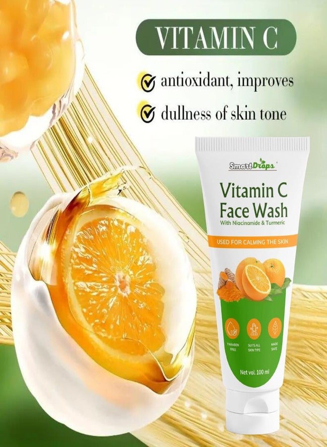 Smartdrops Vitamin C Face Wash For Oil-Free Face Wash and Acne-Prone, Dry & Oily Skin | Deep Clean Gentle Cleanser 100 ML - Image 4