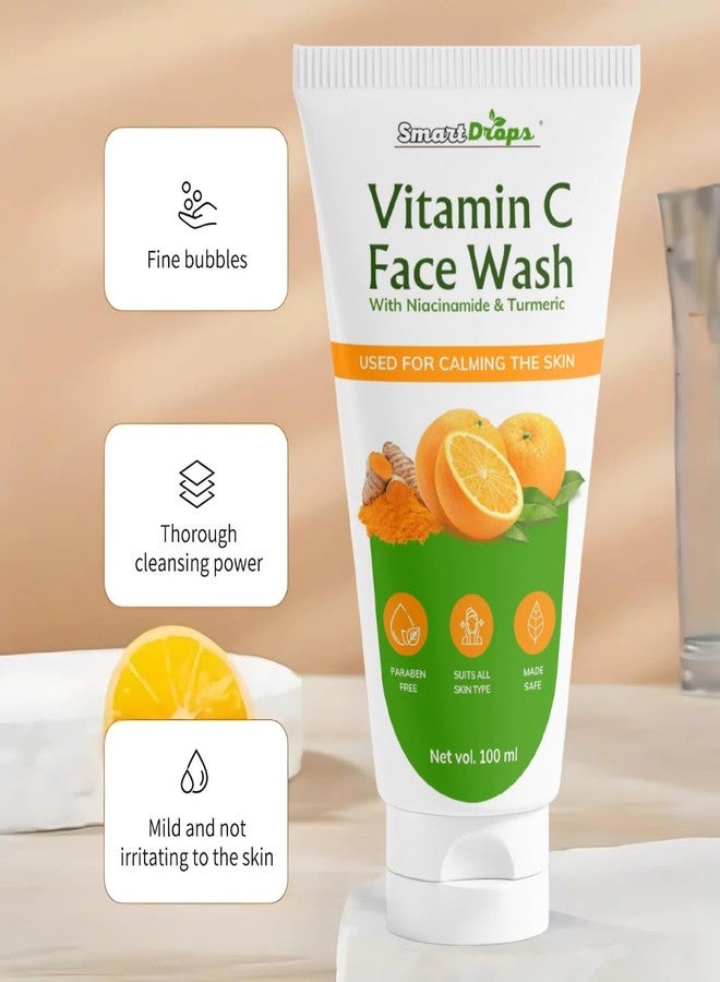 Smartdrops Vitamin C Face Wash For Oil-Free Face Wash and Acne-Prone, Dry & Oily Skin | Deep Clean Gentle Cleanser 100 ML - Image 5