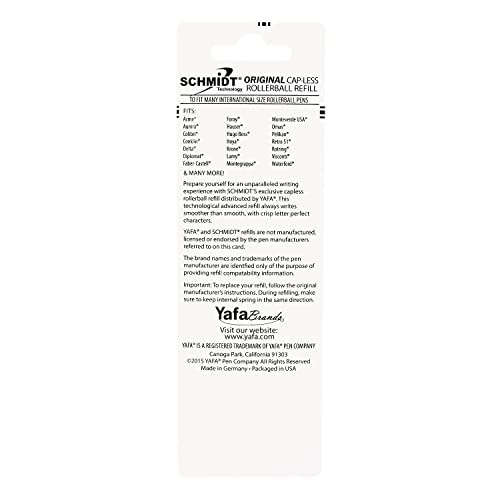 SCHMIDT P8127 Short Capless Rollerball Refill Medium Point 0.7mm, Blue, 2 Pack Blister (SC58132) - Image 2