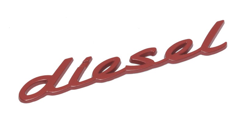 Incognito Diesel Emblem Sticker for Car Fuel Tank, Metal (Red) - Image 1