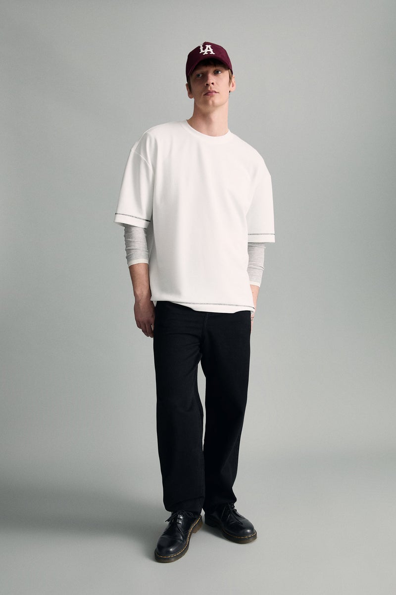 DeFacto Black Man Baggy Fit Wide Leg Jeans Casual - Image 3