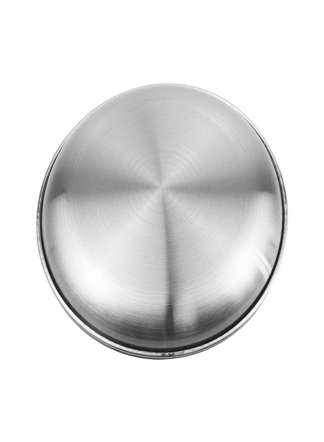 Antrader 4PCS Silver Serving Tray,5.5inch Stainless Steel Decorative Tray, Round Tray,Small Storage Tray for Jewelry, Makeup, Candle, Toiletry, Kitchen - Image 4