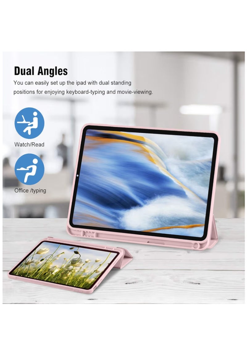 جراب لجهاز  Air مقاس 11 بوصة موديل 2024 مع حامل قلم، غطاء نحيف للتابلت مع ظهر من مادة TPU الناعمة، خاصية التشغيل/الإيقاف التلقائي - Image 4