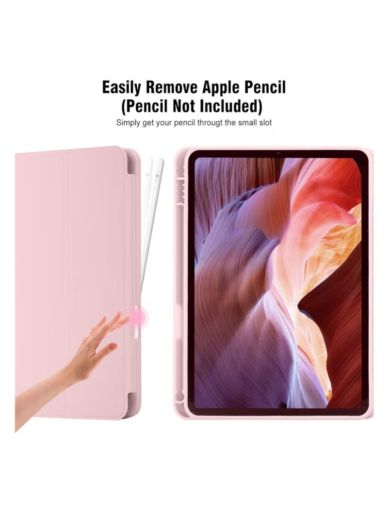 جراب لجهاز  Air مقاس 11 بوصة موديل 2024 مع حامل قلم، غطاء نحيف للتابلت مع ظهر من مادة TPU الناعمة، خاصية التشغيل/الإيقاف التلقائي - Image 2