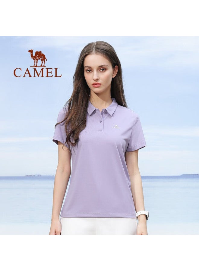 Camel Polo Shirt, Outdoor Elastic Quick-dry T-shirt, Short-sleeved, Collared, Sports Casual Breathable Short-sleeve, 1003 - Image 3