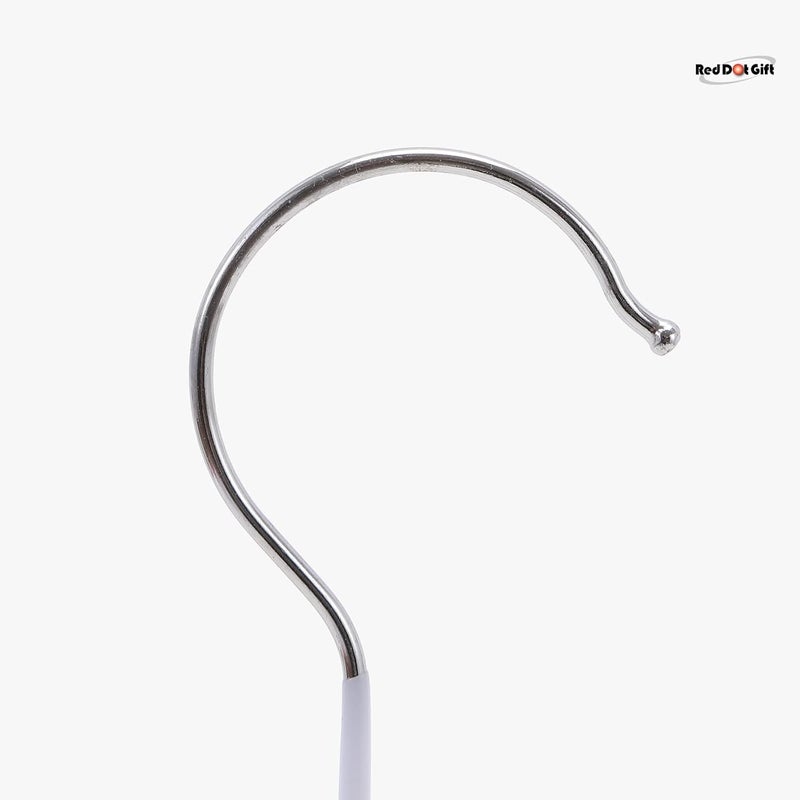 Red Dot Gift ® 30-Pack White Metal Hangers - 40cm Anti-Slip Rubber Coated - Image 4