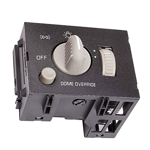 Citumo 93443101 مفتاح المصابيح الأمامية يناسب 95-98 شيفروليه C1500 K1500 D1523H - مفتاح المصابيح الأمامية، مفتاح خافت لوحة العدادات، ومفتاح مصباح السقف لسيارة إكسبريس 1995-1998 HLS31 - Image 4