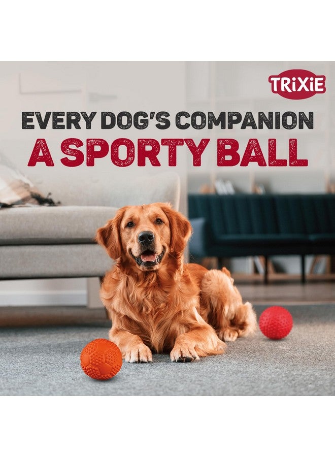 تريكسي لعبة كرة رياضية للكلاب والقطط | كرة رياضية من المطاط الطبيعي بجودة ارتداد جذابة لجذب انتباه حيوانك الأليف | تعزز اللعب الصحي والتمارين الرياضية - 7 سم (عبوة من 3 قطع) - Image 2