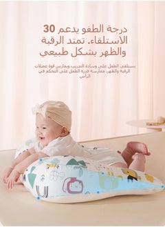 شو وو وسادة رضاعة الطفل للرضاعة الطبيعية، وسائد متعددة الوظائف للأطفال الصغار للاستلقاء والاستلقاء، مسند رأس لسرير الأطفال مضاد للقيء لحديثي الولادة والرضع، ميل 30 درجة، كبير وموسع  - Image 4