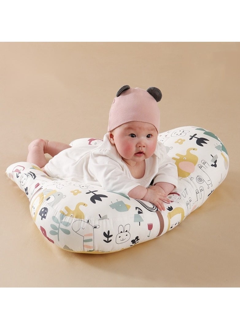 XiuWoo Baby Nursing Pillow for Breastfeeding, Multifunctional Toddler Look Up and Lying Pillows, Anti vomit Milk Babies Crib Headrest for Newborn and Infant, 30 Degree Incline, Enlarged and Widened  - Image 1