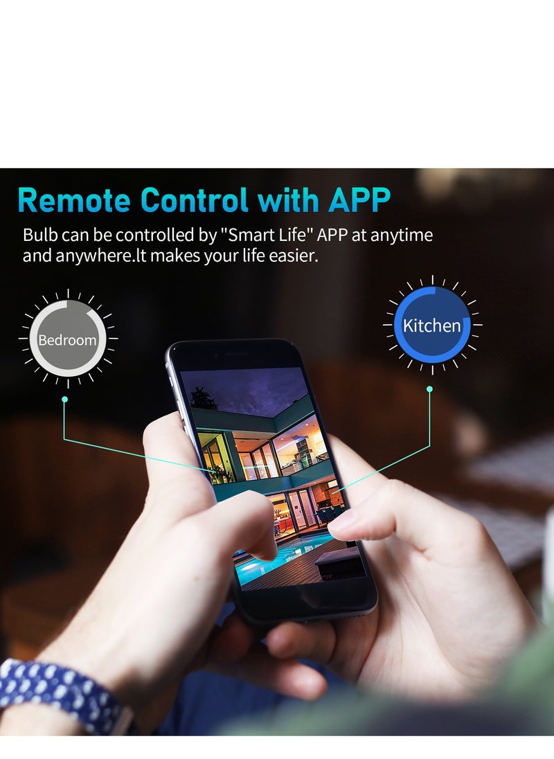 SKY-TOUCH - 2pcs LED Smart Bulb E27 Remote Control Adjustable Color 10W A60 - Image 1