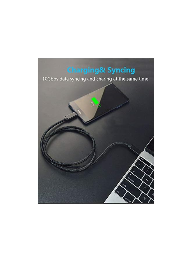 Cuxnoo USB C-C Video Cable 3ft, 4K USB Type-C Monitor Cable Support 100W Fast Charge and 10Gbps Data Syncing, Black - Image 4