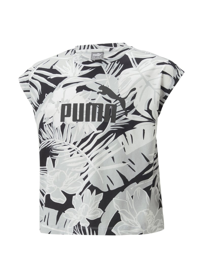 PUMA - Essentials Kids Girls Printed Sleeveless T-Shirt - Image 1