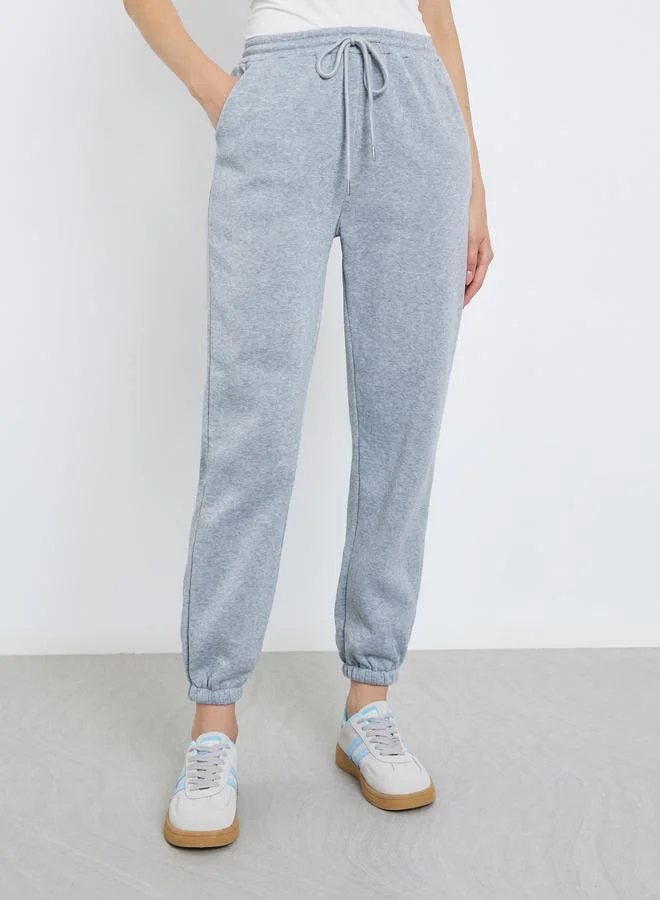 Take Two Take Two Women Grey Solid Joggers with Drawstring