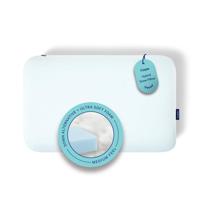 Casper Sleep Hybrid Snow Pillow Standard White