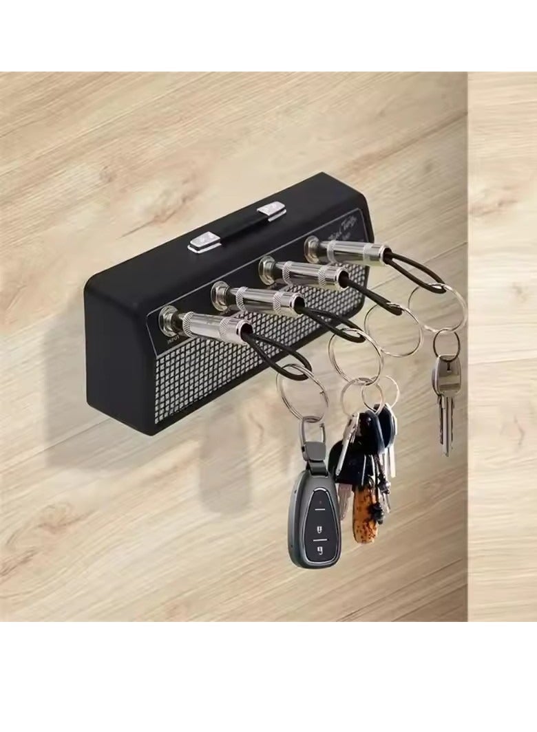 Creative Fender Radio Plugs Key Holder Retro Wall Mounting Keys Holder Jack Zinc Alloy Key Organizer Music Key Storage Frame  - Image 5