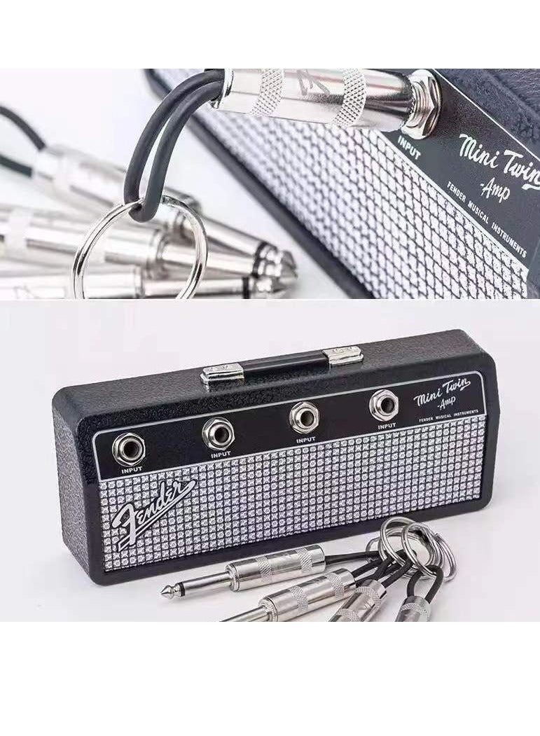 Creative Fender Radio Plugs Key Holder Retro Wall Mounting Keys Holder Jack Zinc Alloy Key Organizer Music Key Storage Frame  - Image 2