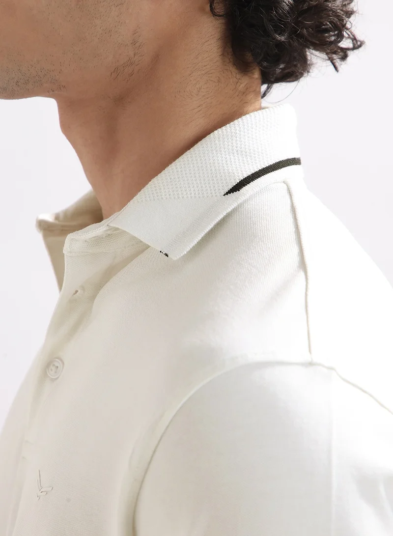 نوبيرو Men's Light Blue Regular Fit Polo Shirt