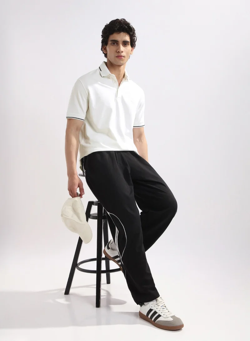 نوبيرو Men's Light Blue Regular Fit Polo Shirt