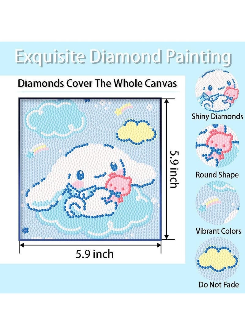 general Cute 5D Diamond Art Kit with Wooden Frame, Adult Kids Kawaii DIY Painting Art, Diamond Art & Crafts Set, Big Gem Full Diamond Diamond Point Lady - Image 2
