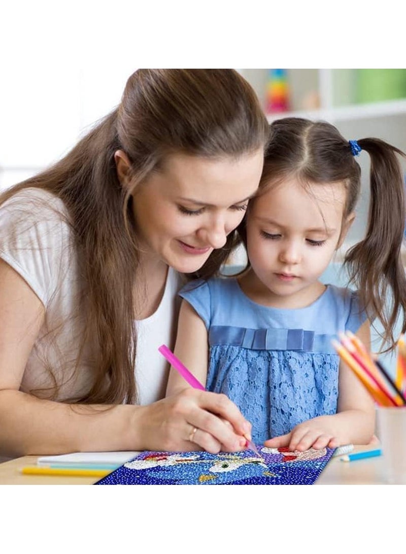 general Cute 5D Diamond Art Kit with Wooden Frame, Adult Kids Kawaii DIY Painting Art, Diamond Art & Crafts Set, Big Gem Full Diamond Diamond Point Lady - Image 4