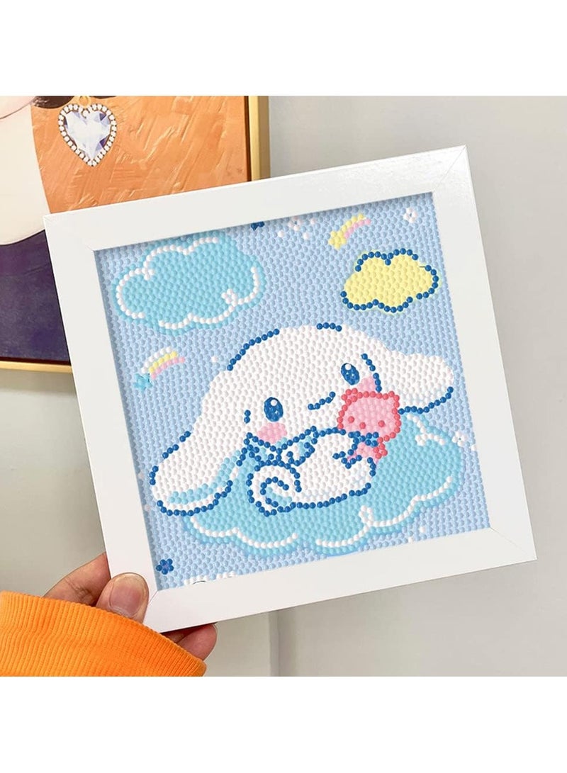 general Cute 5D Diamond Art Kit with Wooden Frame, Adult Kids Kawaii DIY Painting Art, Diamond Art & Crafts Set, Big Gem Full Diamond Diamond Point Lady - Image 5