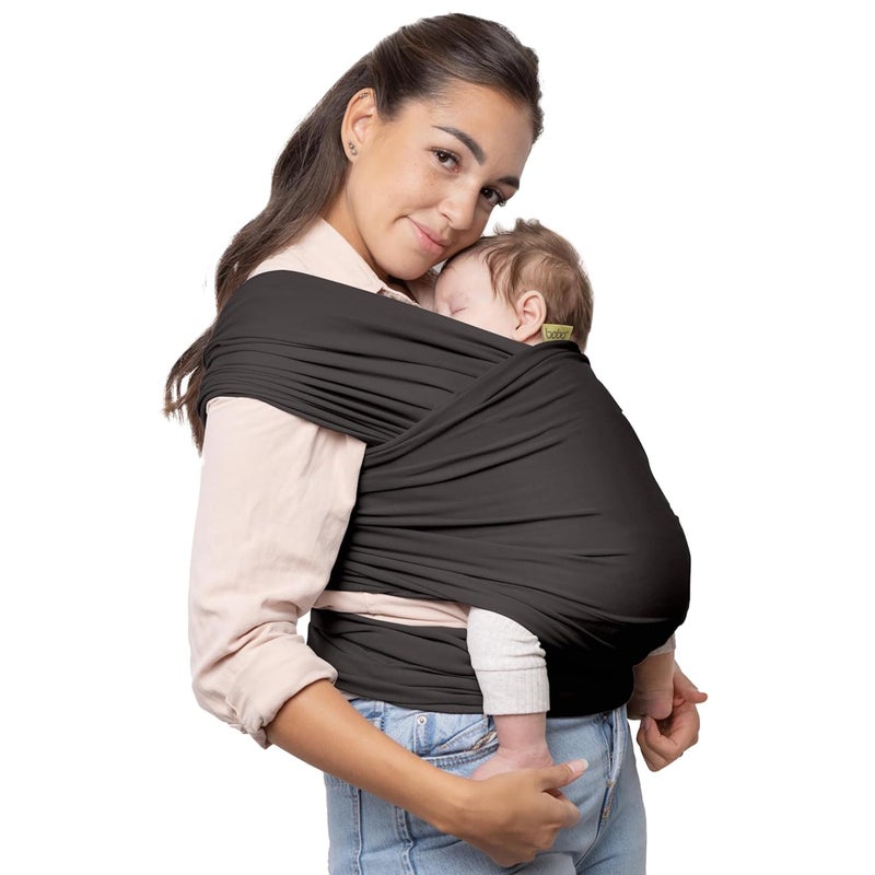 Boba Baby Wrap Carrier - Original Baby Sling Carrier For Newborns (7-35 Lbs)  Soft  Secure  Hands-Free & Ergonomic  Ideal For Comfortable Bonding  New Parents (Organic Dark Grey) - Image 1