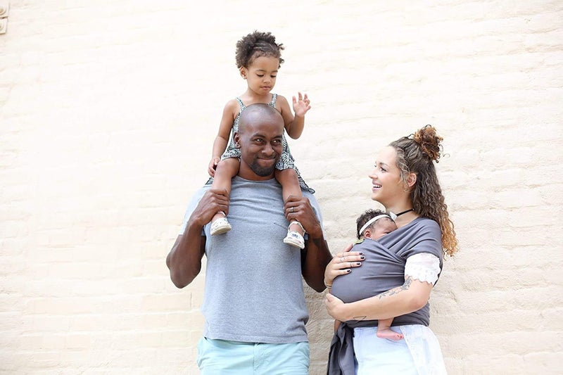 Boba Baby Wrap Carrier - Original Baby Sling Carrier For Newborns (7-35 Lbs)  Soft  Secure  Hands-Free & Ergonomic  Ideal For Comfortable Bonding  New Parents (Organic Dark Grey) - Image 4
