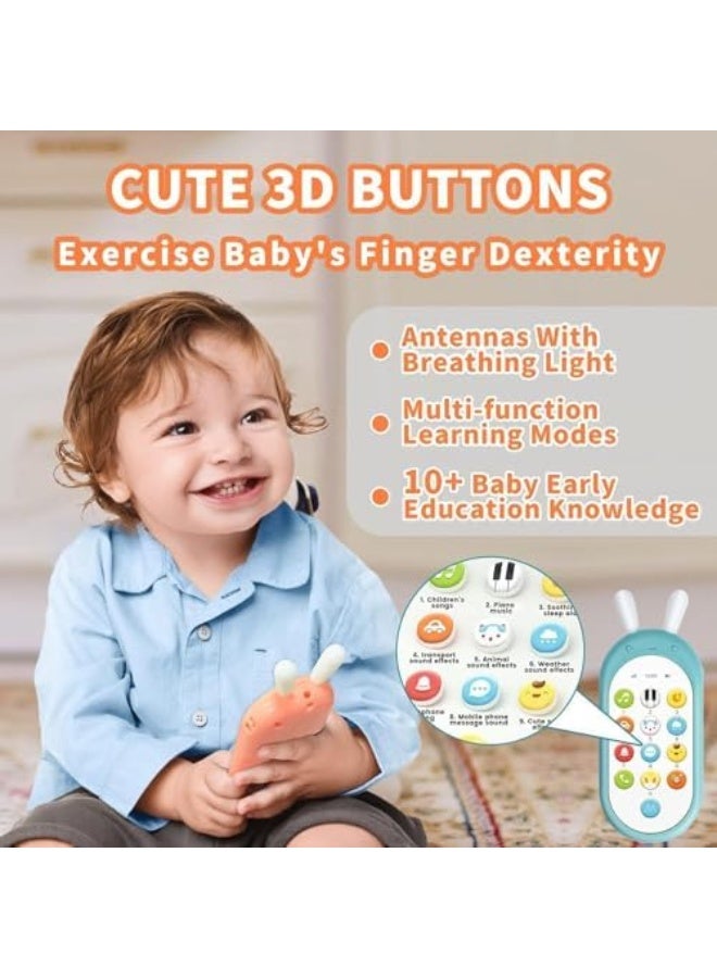 Baby Musical Toys, Sensory Learning Toys with 12 Functions,Silicone Pretend Touch Mobile Phone Toy,Baby Cell Phone Toys With Music And Sound,Preschool Birthday Gift For Girl Boy 18+ Months - Image 2