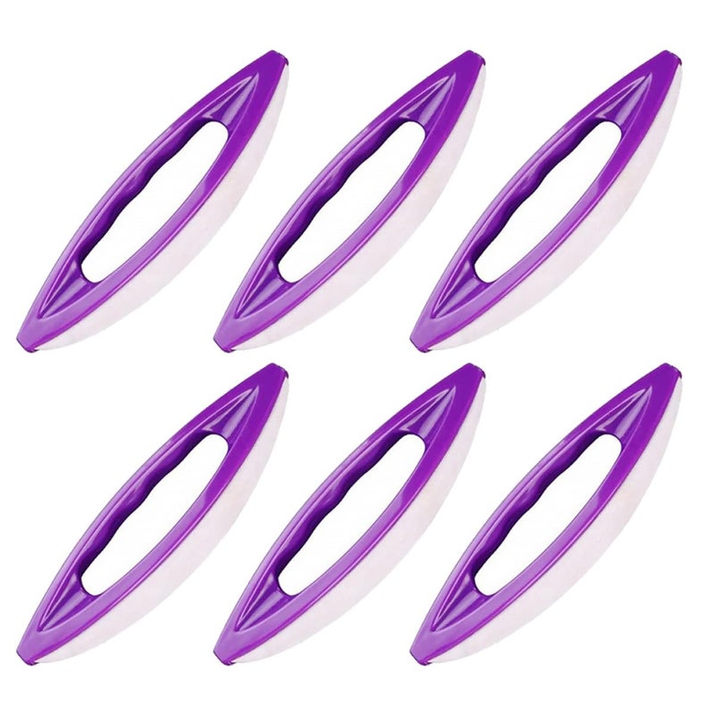 6Pcs Purple Sheepskin Nail Waxing Brushes Portable Manicure Tools For Salon And Home Use - Image 1