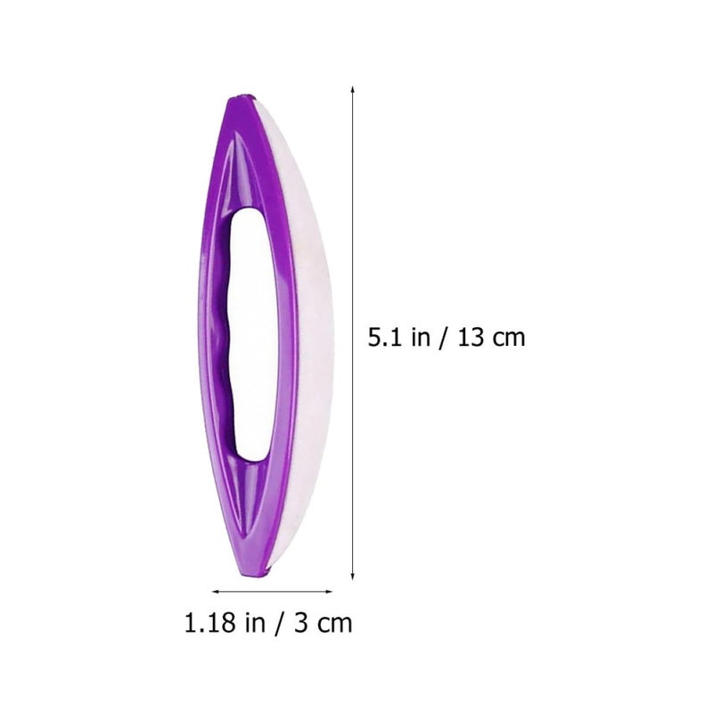 6Pcs Purple Sheepskin Nail Waxing Brushes Portable Manicure Tools For Salon And Home Use - Image 3