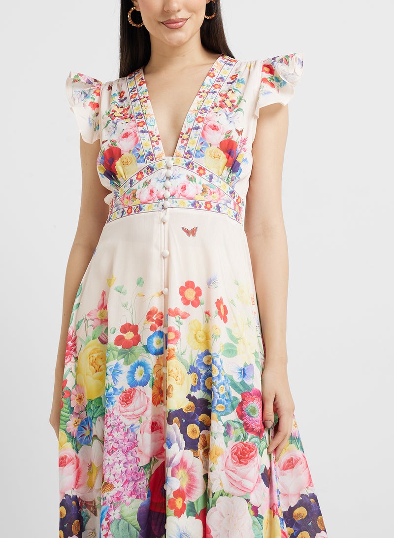 Khizana Floral Print Maxi Dress - Image 3