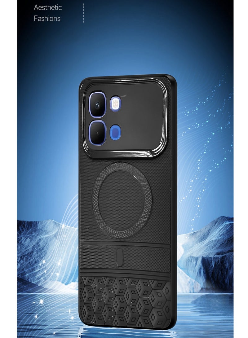 Wtech Infinix Note Edge 5G 2026 Soft Silicone Case with Magsafe Compatible Case Cover (MCMPMN) - Black - Image 4