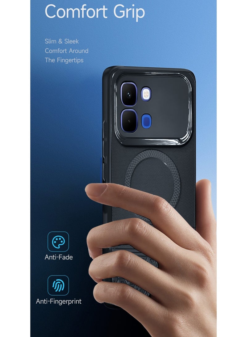 Wtech Infinix Note Edge 5G 2026 Soft Silicone Case with Magsafe Compatible Case Cover (MCMPMN) - Black - Image 3