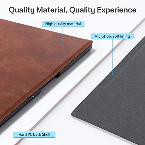 CoBak Case for Remarkable 2 Paper Tablet - Lightweight and Hard Back Shell Protective Book Folio Cover with Built-in Pen Holder - for 10.3" 2020 Released (Brown) - Image 5