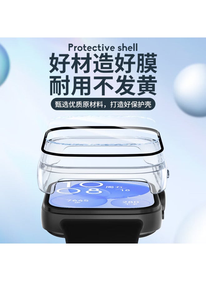 Beiyipin Protective Case And Tempered Glass Screen Protector For Huawei Watch Fit 3, Full-coverage Transparent Anti-drop And Scratch-resistant Watch Film Case - Image 2