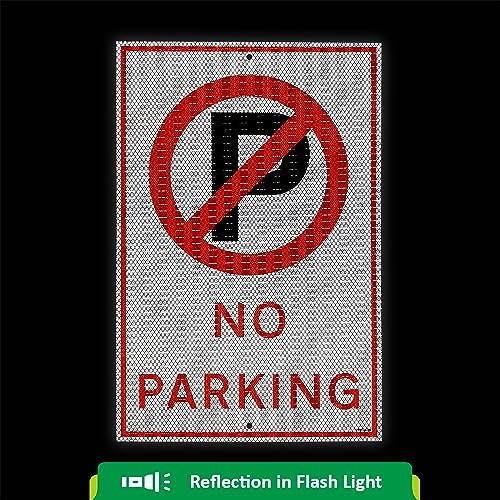 Clickforsign Reflective No Parking Sign for Outdoor Gates and Pole(Medium) - Image 4