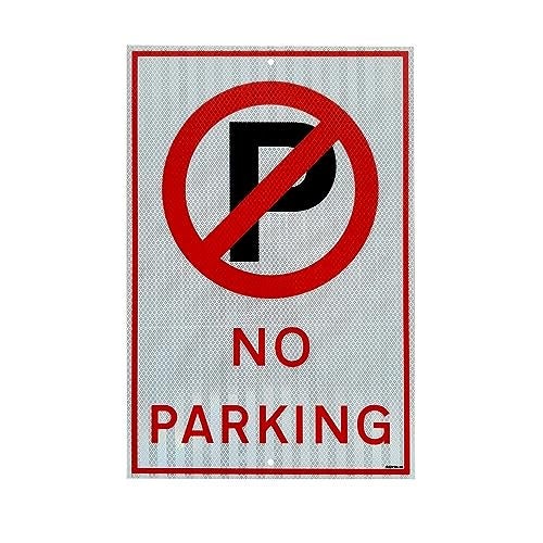 Clickforsign Reflective No Parking Sign for Outdoor Gates and Pole(Medium) - Image 1