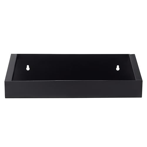 TechSrmaji Combo Black Metal Wall Mounted Shelf for Kitchen & Bathroom | Heavy Duty Multipurpose Storage Rack | Space Saving Wall Shelf Organizer for Home, Bedroom, Living Room & Office (Pack of 2) - Image 5