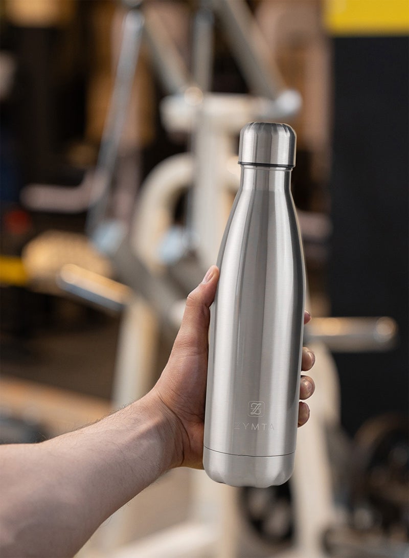 ZYMTA 500ML Stainless Steel Water Bottle | Double-Walled Vacuum Insulated Flask for Hot & Cold Drinks - Leak-Proof & BPA-Free - Image 3