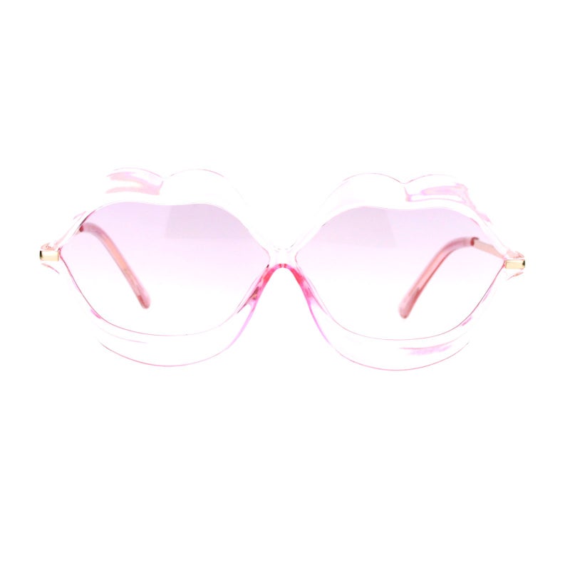 SA106 Love Lip Shape Kiss Womens Sunglasses Pink - Image 5
