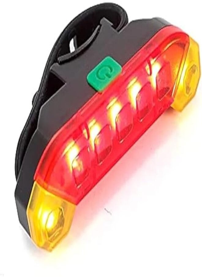 Generic مصباح دراجة مقاوم للماء وقابل لإعادة الشحن عبر USB للدراجة الجبلية، ضوء أمامي وخلفي وذيل الدراجة، ضوء تحذير أمان لركوب الدراجات، مصابيح LED للدراجات  - Image 2