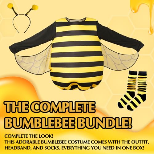 HOMELEX Bumble Bee Costume for Girls Funny Animal Halloween Kids Costumes - Image 5