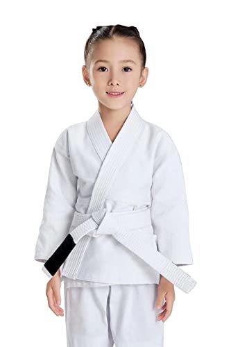 JUST YEARN Kids BJJ GI, Youth IBJJF Children’s Students Brazilian Jiujitsu Gi kimono Pre-washed Fabric Belt Not Included. - Image 4