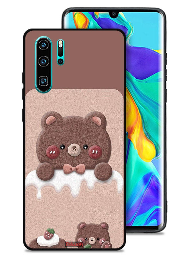 Tolwak Huawei P30 Pro Protective Case Cover Bear Strawberry - Image 1