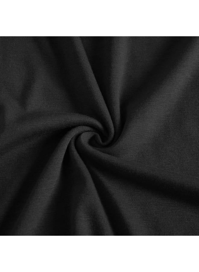 YATHON Casual Dresses for Women Sleeveless Cotton Summer Beach Dress A Line Spaghetti Strap Sundresses with Pockets, Black, M - Image 5