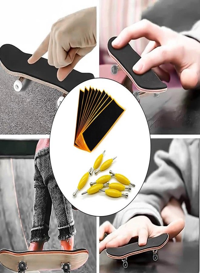SquEqu 12 Pack Fingerboard Foam Grip Tape Replacement Finger Skateboard Grip Tape Fingerboards Adhesive Backing with Fingerboard Tool Screwdriver Nut Driver for Standard Pro Fingerboard Complete - Image 3